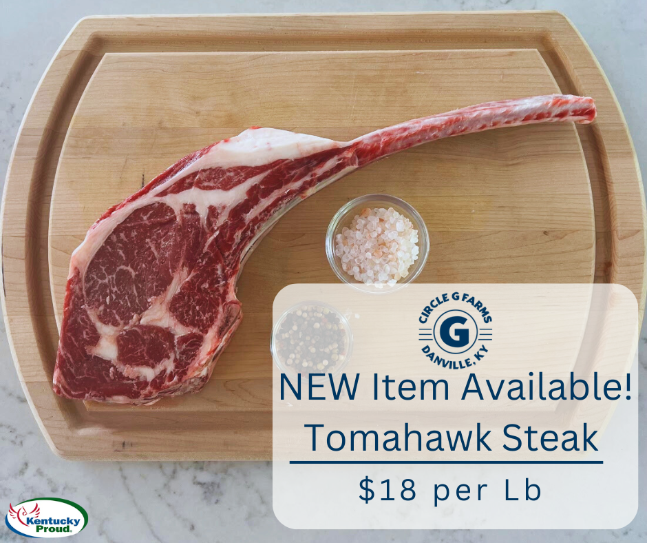New Tomahawk Steaks for $18 per lb.
